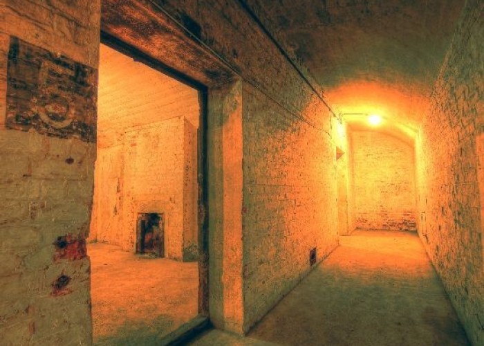 Tunnel at renovated = London: Derelict Fort With Bunkers For Filming, Kent