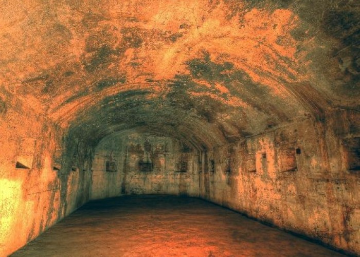 Bunker at renovated = London: Derelict Fort With Bunkers For Filming, Kent