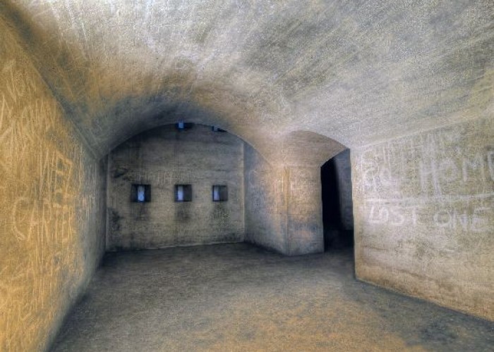 Bunker at renovated = London: Derelict Fort With Bunkers For Filming, Kent
