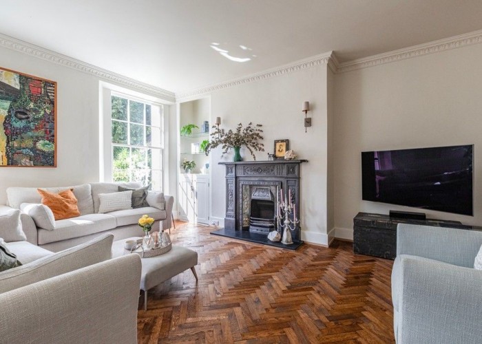 4. Livingroom, Windows, Fireplace, Wooden Floor