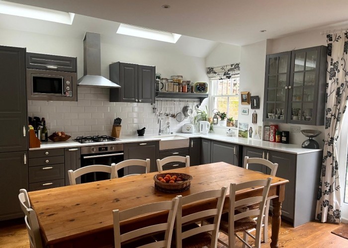 3. Kitchen (Coloured units), Kitchen With Table