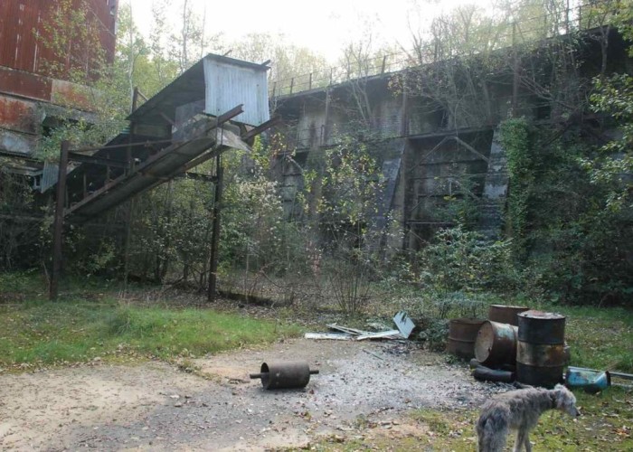Large Quarry With Old Equipment For Filming