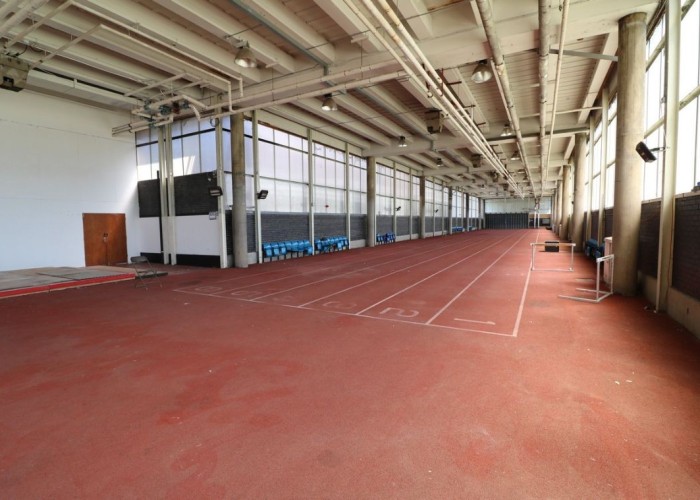 53. indoor warm-up running track for filming
