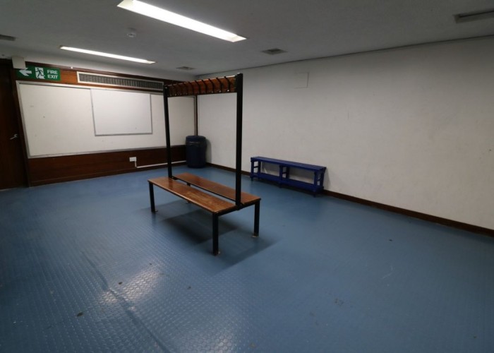 74. London changing room at stadium location for filming