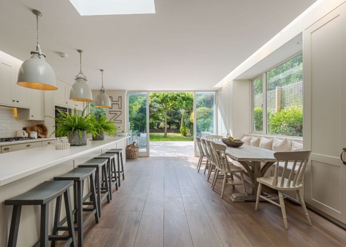 8. Kitchen With Table, Skylight, Bi-Fold Doors