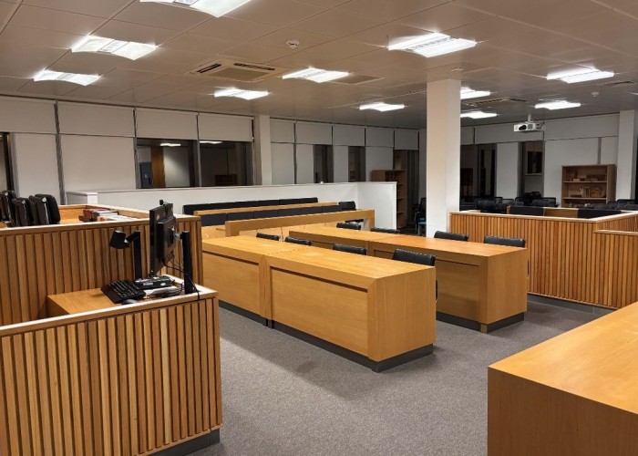 Mock Custody Suite And Courtroom For Filming