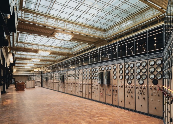 Control Room In London Power Station For Filming