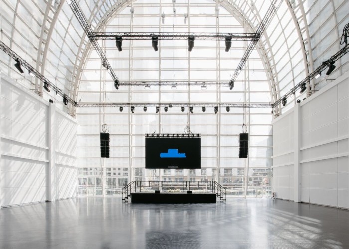 A Dramatic Glass- Vaulted Venue For Filming