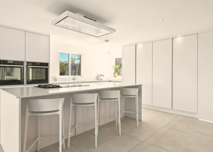 10. Kitchen (With Island), Kitchen (Cream or White units), Tiled Floor