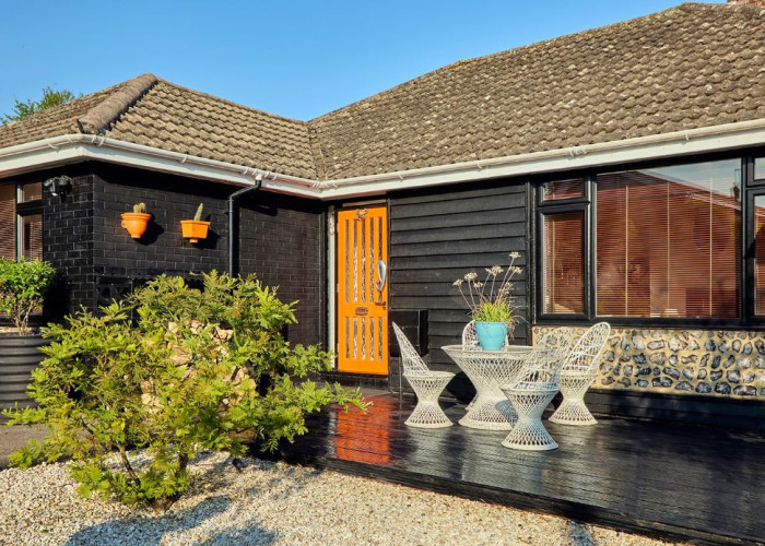 Late 60's/70's Black Painted Bungalow For Filming