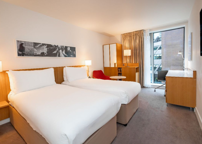 8. Hotel Room, Bedroom (Twin Beds)