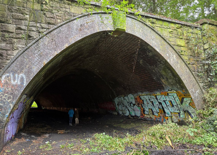 Tunnel Over A Disused Railway Line For Filming