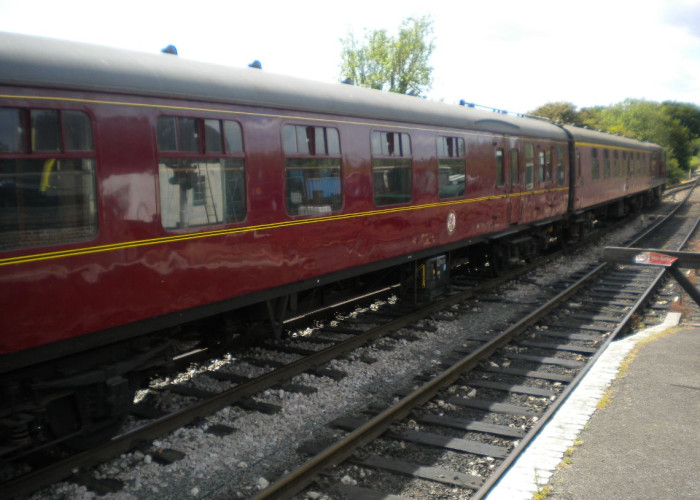 Maroon Train Carriage For Filming