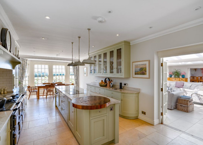 15. Kitchen (With Island), Kitchen (Coloured units), Kitchen (Modern), Kitchen With Table, Kitchen (Gas Hob)