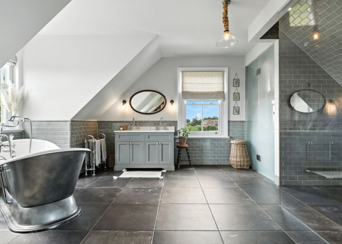 43. Bathroom (Large), Bathroom (Roll Top), Bathroom (2 sinks), Bathroom (Shower and bath)