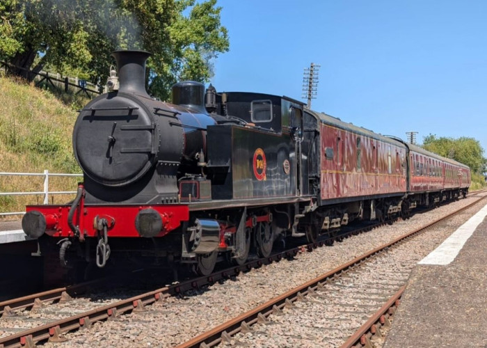 Pulling Passenger Train For Filming