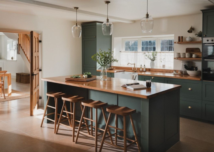 5. Kitchen (With Island), Kitchen (Coloured units), Kitchen (Modern), Kitchen With Table