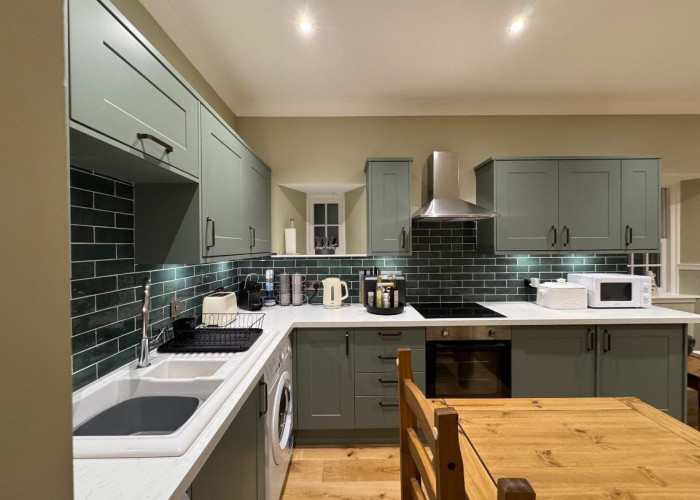 8. Kitchen (Coloured units), Kitchen (Modern), Kitchen With Table, Kitchen (Electric/Induction Hob)