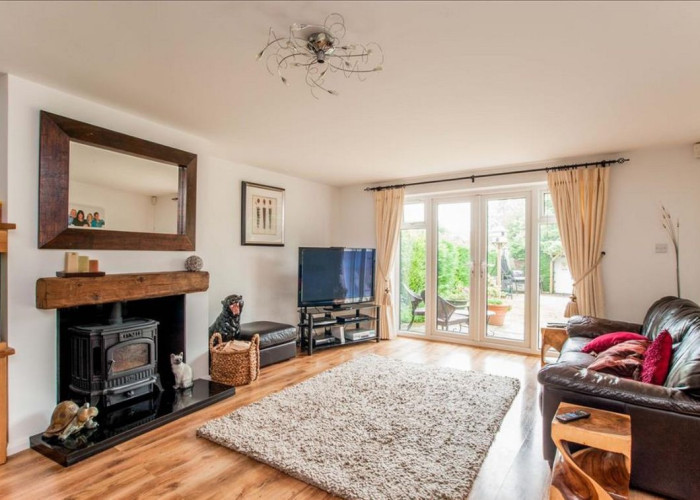 2. Livingroom, Windows, Fireplace, Wooden Floor