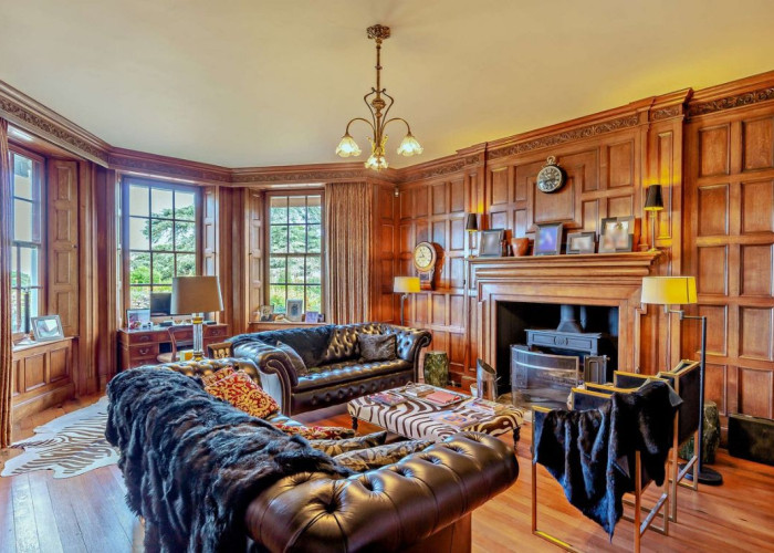 14. Fireplace, Wooden Floor