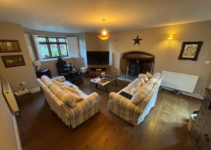 6. Livingroom, Fireplace, Wooden Floor