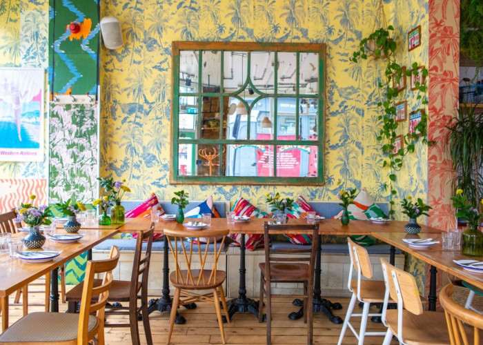 3. Restaurant, Pattern Wallpaper, Pub / Bar