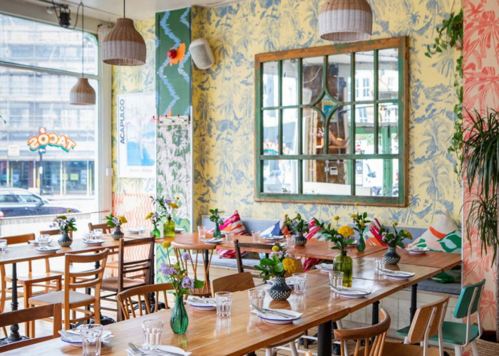 5. Restaurant, Pattern Wallpaper, Pub / Bar