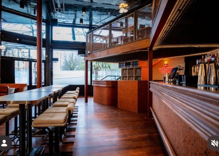 Cool Bar and Diner with Vinyl DJ Booth for Filming