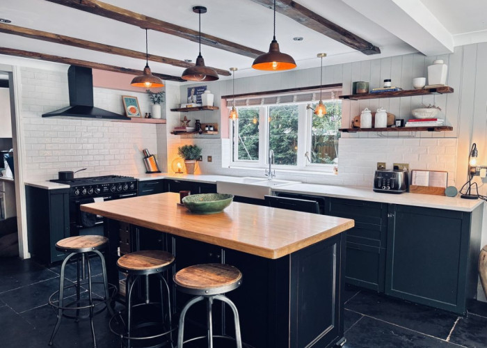 1. Kitchen (With Island), Kitchen (Coloured units), Open-plan