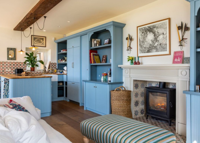 8. Fireplace, Kitchen (Coloured units), Open-plan, Wood Burner