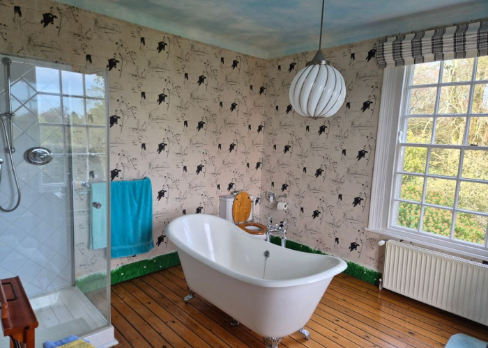 17. Wooden Floor, Bathroom (Roll Top), Bathroom (Shower and bath)