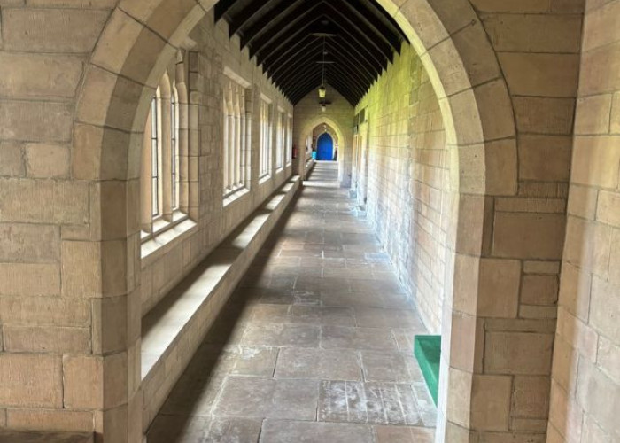 4. Corridor, Period Building, Stone Wall, Hallway