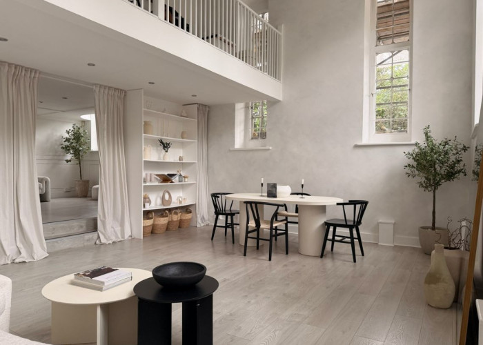 High Ceiling Studio Filled with Light for Filming