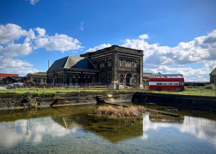 Pumping Station with Ornamental Victorian Cast Ironwork for Filming