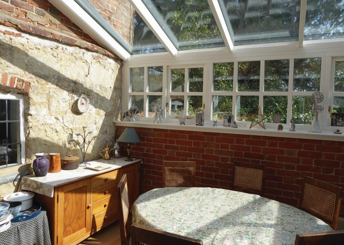 7. Brick Wall, Conservatory, Stone Wall