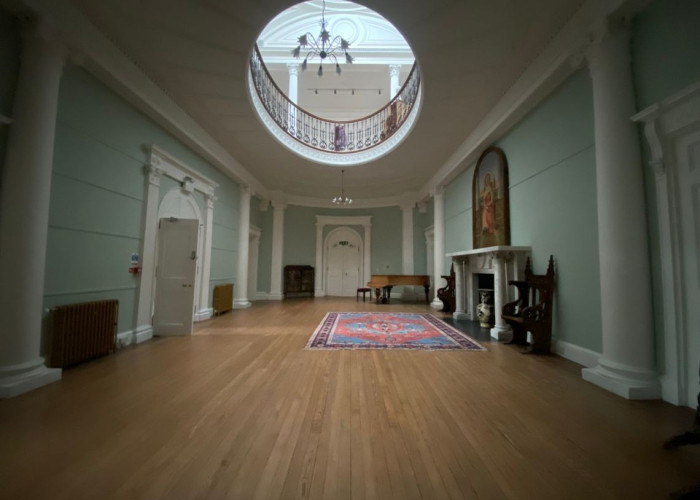 3. Reception, Hall, Fireplace, Wooden Floor