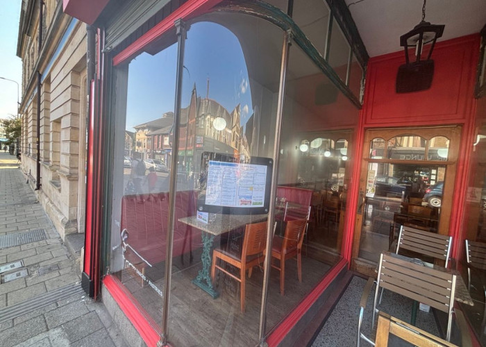 2. Cafe, Windows, Period Building