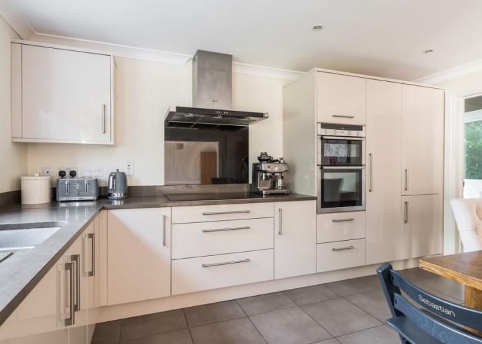 12. Kitchen (Cream or White units), Kitchen With Table, Tiled Floor