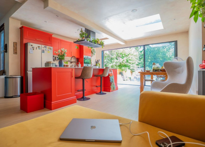14. Kitchen (With Island), Kitchen With Table, Open-plan, Skylight