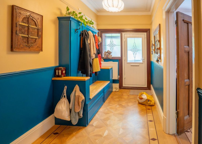 3. Hall, Wooden Floor, Colourful