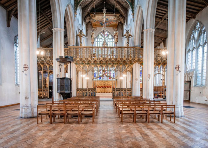 1. Church, Props / Feature, Wooden Floor, Stone Wall