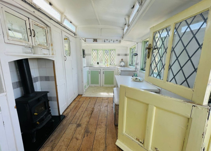 2. Wooden Floor, Cabin or Shepherds Hut, Wood Burner