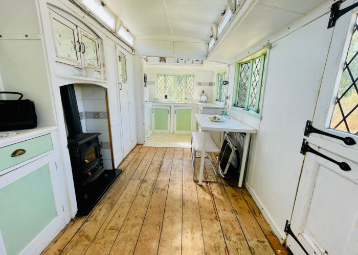 5. Wooden Floor, Cabin or Shepherds Hut, Wood Burner
