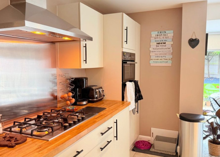 Kitchen (Gas Hob) at Modern Detached Home In Cheshire For Filming, Cheshire