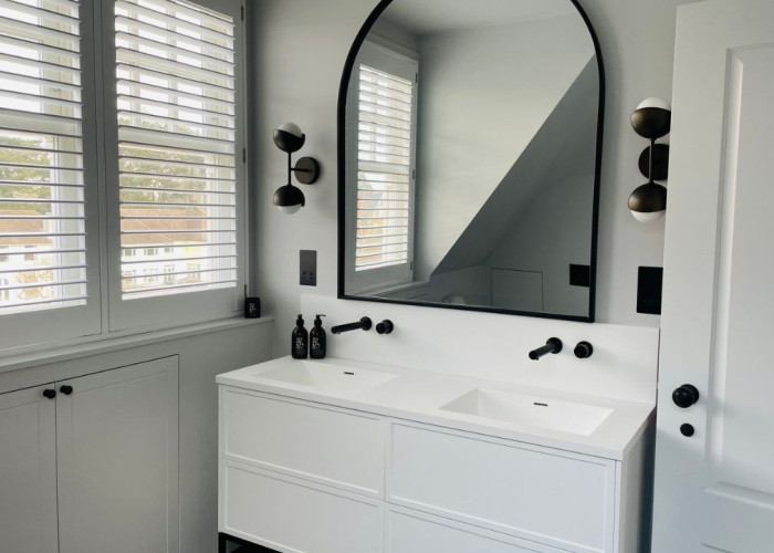 Interior design, Plumbing fixture at Victorian Riverside Five Bedroom House With A Terrace For Filming, Middlesex