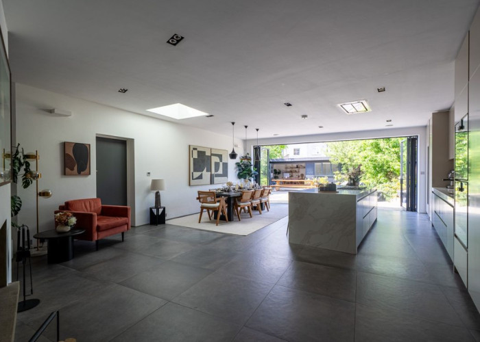 Flooring, Floor at Victorian Terrace with Large Open Plan Space For Filming, London