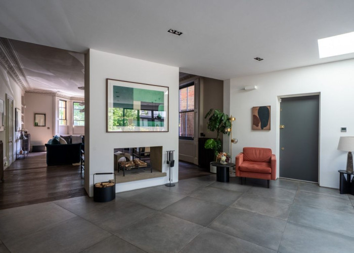 Flooring, Interior design at Victorian Terrace with Large Open Plan Space For Filming, London