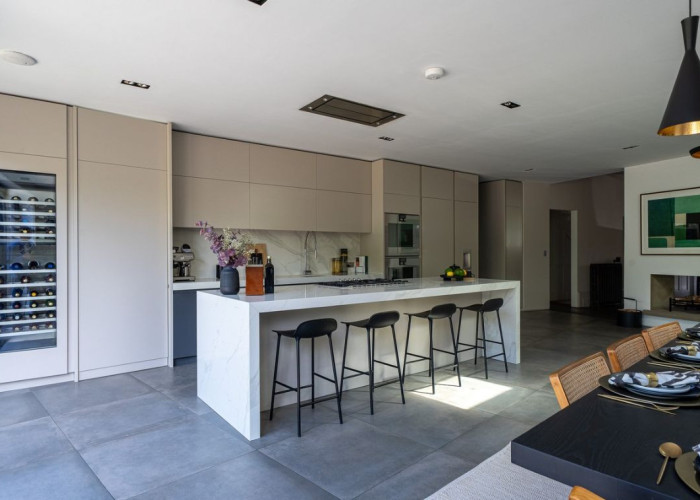 Interior design, Kitchen at Victorian Terrace with Large Open Plan Space For Filming, London