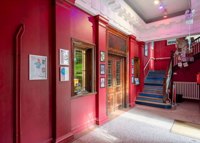 Red, Door at Studio Space And Bar In East London For Filming, London