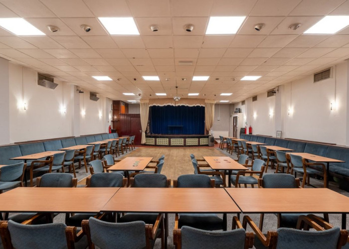 Furniture, Ceiling at Traditional Working Men's Club In North London For Filming, London